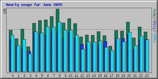 Hourly usage for June 2025