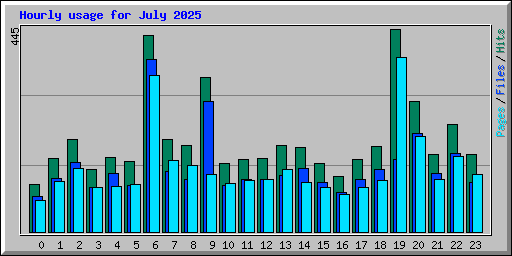 Hourly usage for July 2025