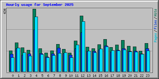 Hourly usage for September 2025