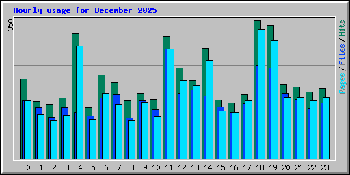 Hourly usage for December 2025