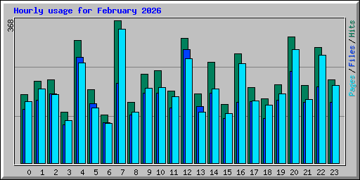 Hourly usage for February 2026
